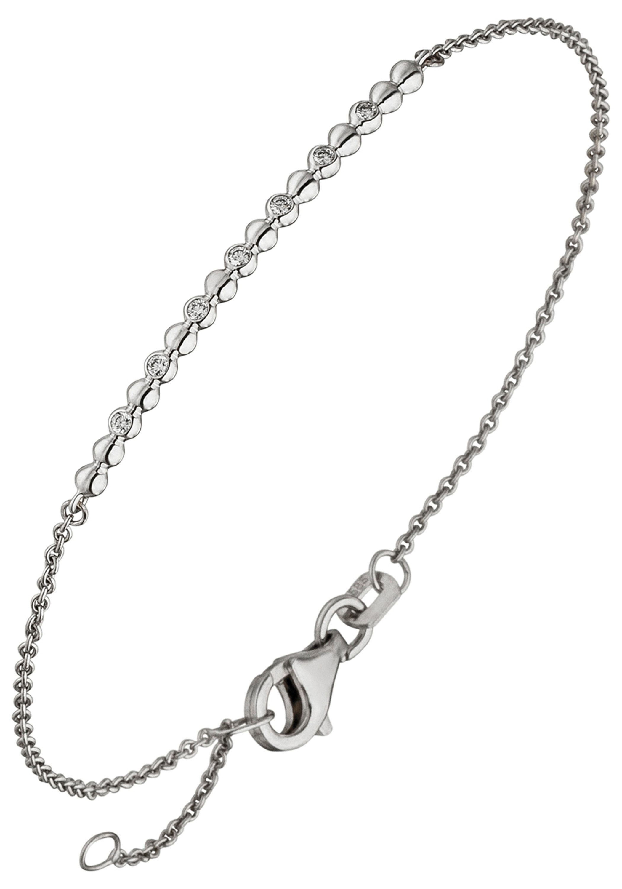 JOBO Armband, 585 Weißgold mit 7 Diamanten 17,5 cm