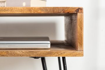 riess-ambiente Schreibtisch SCORPION 100cm natur, Arbeitszimmer · Massivholz · Metall · Home Office