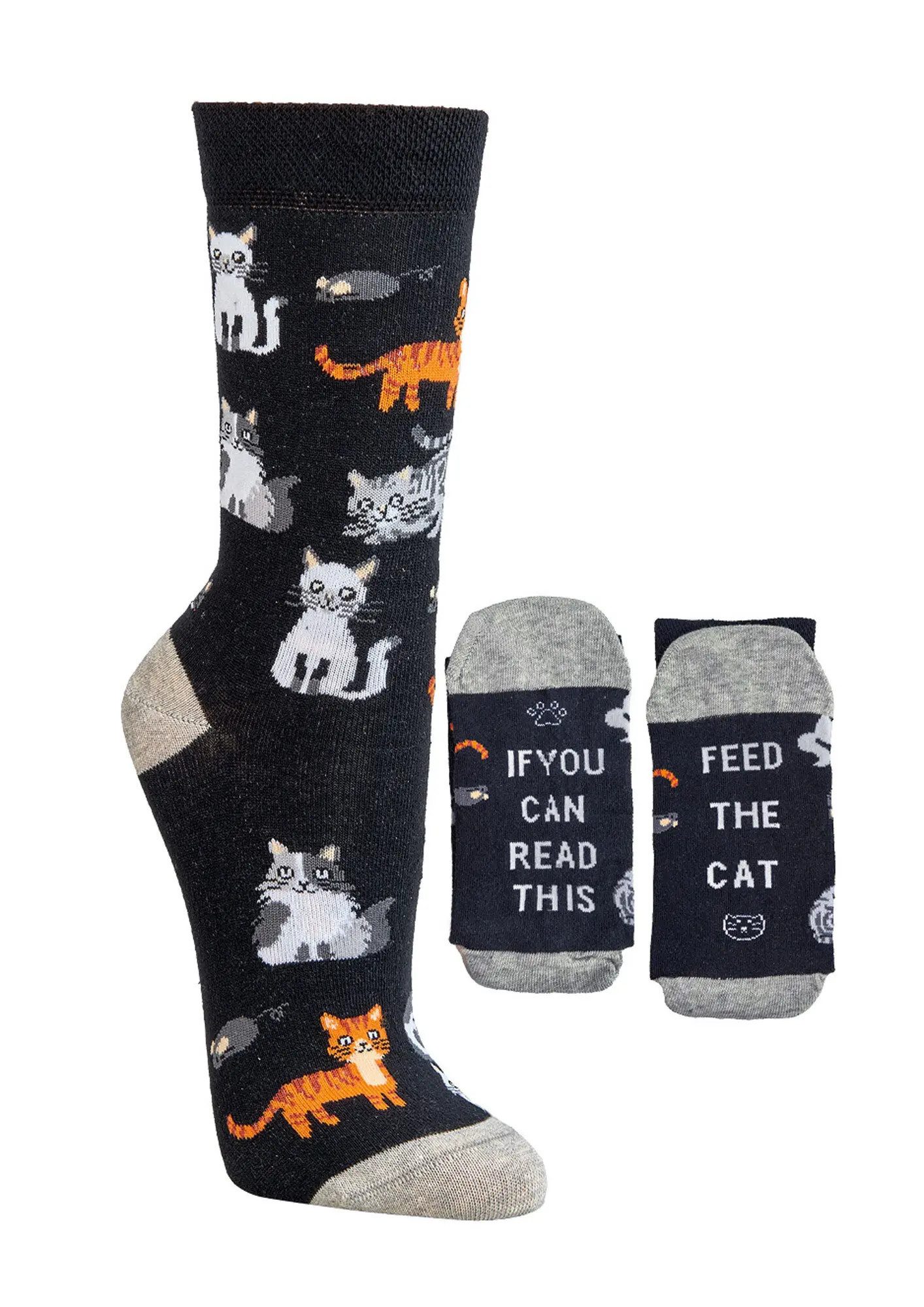 Socks 4 Fun Freizeitsocken Socks 4 Fun Feed the Cat (2-er Bündel, 2-Paar, 2 günstig online kaufen