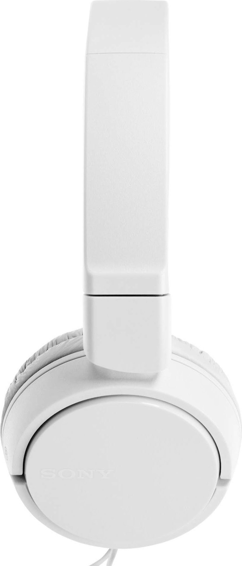 weiß Musik, On-Ear-Kopfhörer Headsetfunktion) und Sony Anrufe MDR-ZX110AP Steuerung (Freisprechfunktion, für integrierte mit Faltbarer