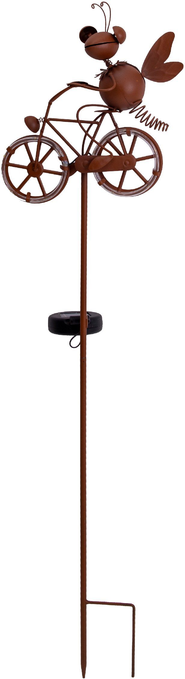 Näve LED-Solar-Erdspieß Braun IP44 88 cm
