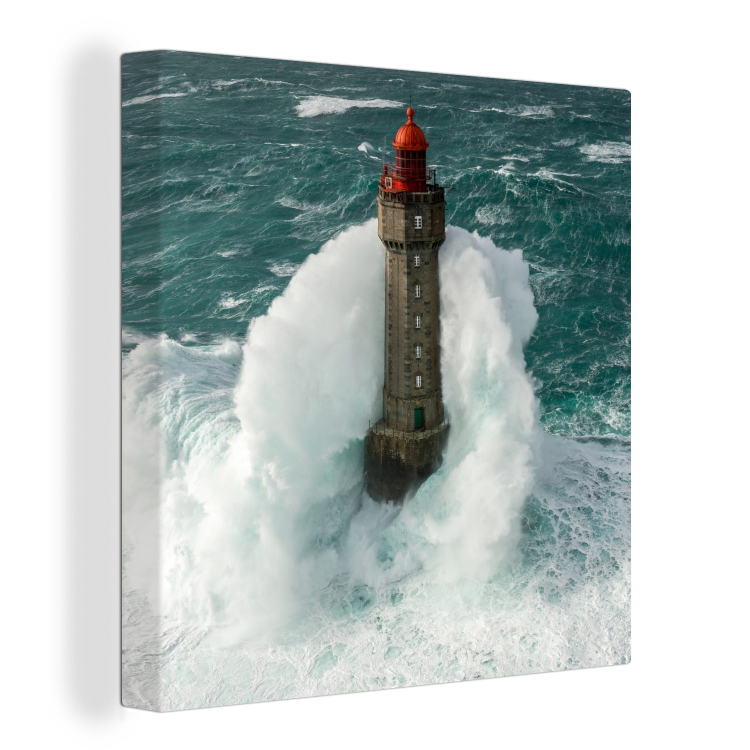 OneMillionCanvasses® Leinwandbild Der Leuchtturm von la Jument in Frankreic günstig online kaufen
