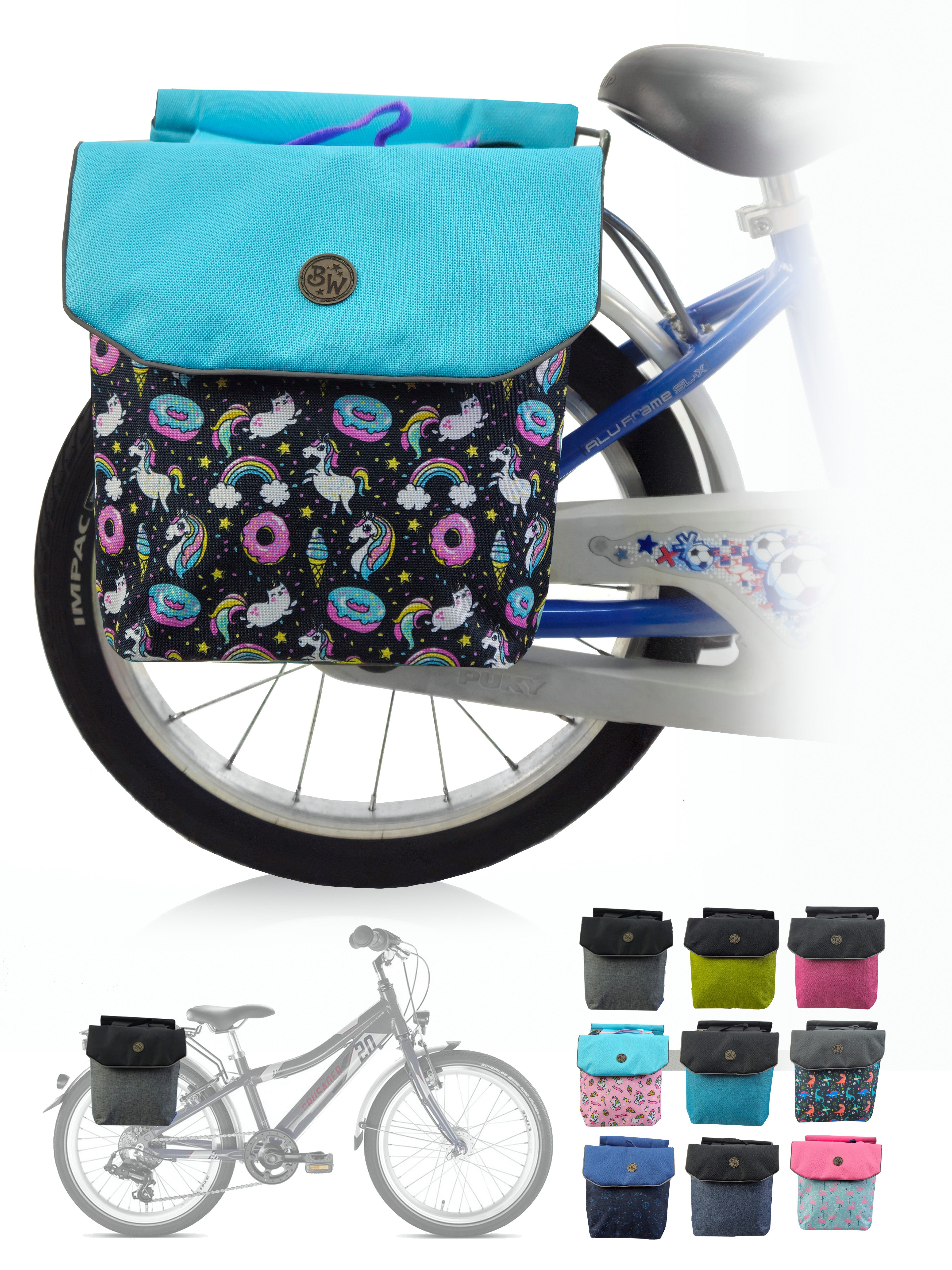 BambiniWelt by Rafael K. Fahrrad-Gepäckträger Gepäckträgertasche Fahrradtasche für Kinder z.B. für Puky Räder (M2)