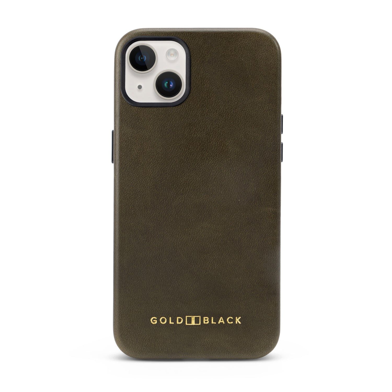 GOLDBLACK Handyhülle GOLDBLACK iPhone 15 Plus Lederhülle Luxe grün mit MagSafe