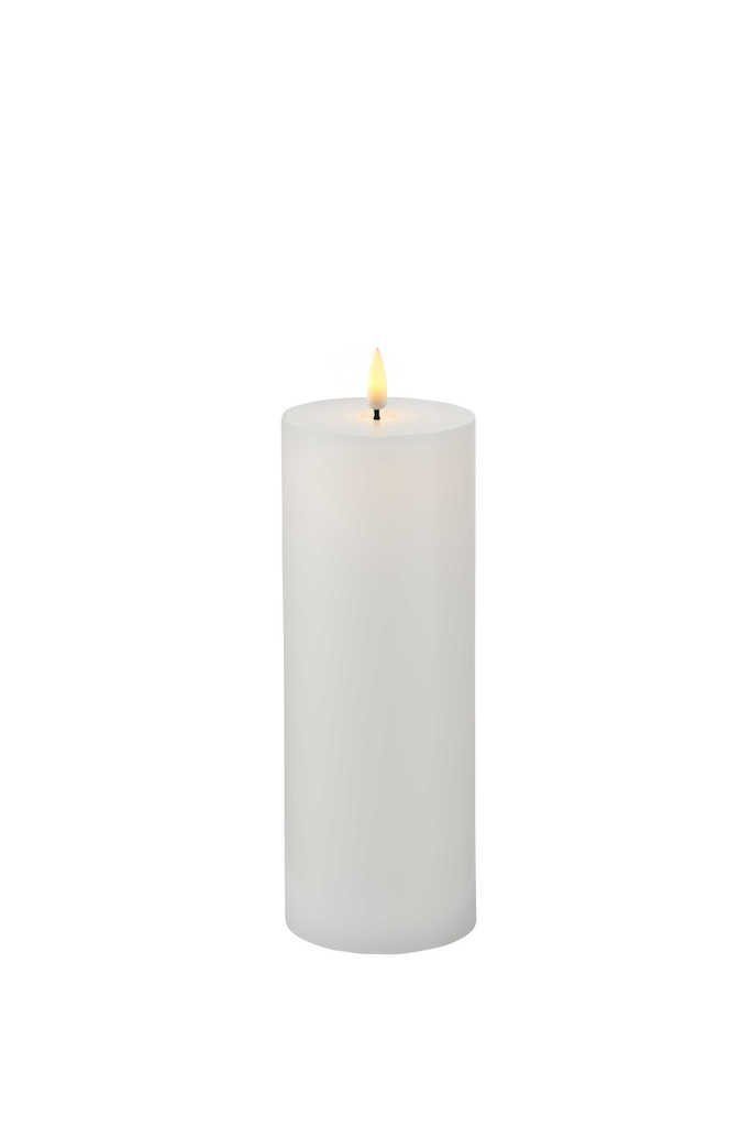 Sirius Home A/S LED-Kerze Sille wiederaufladbar Echtwachs weiss, mit eingebauten Akkus und einzigartigem Flammeneffekt