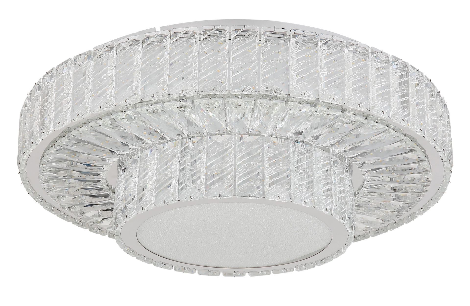 GLOBO LIGHTING Deckenleuchte MUCKY, Dimmfunktion, Fernbedienung, Infrarot inkl., Memoryfunktion, Nachtlichtfunktion, LED fest integriert, warmweiß - kaltweiß, K5 Kristalle klar