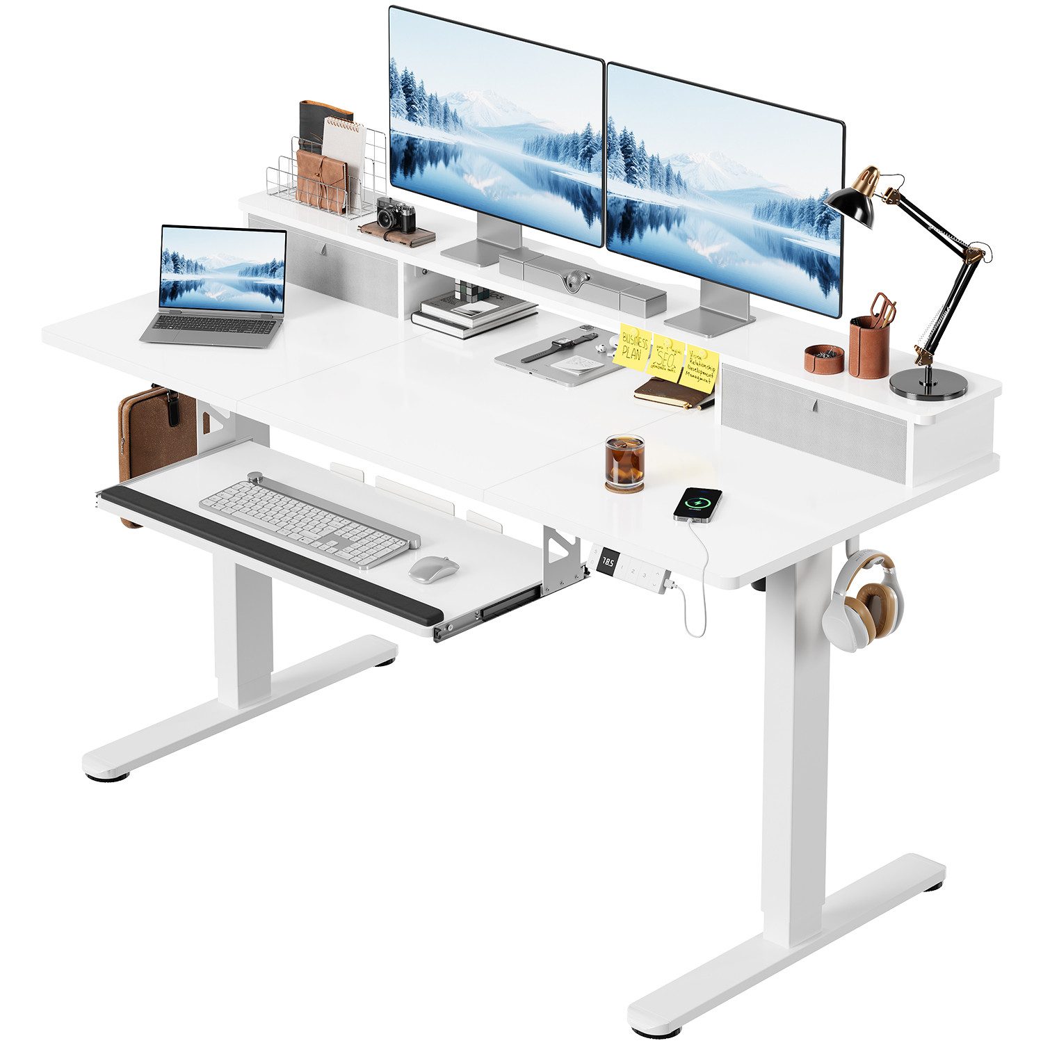 COSTWAY Rustikaler elektrischer Stehschreibtisch, hoehenverstellbarer Schreibtisch mit Memory-Steuerung, 120 x 60cm Stehtisch, Sitz-Steh- Schreibtisch ergonomisch, Computertisch für Zuhause Büro, Braun COSTWAY Rustikaler elektrischer Stehschreibtisch, hoehenverstellbarer Schreibtisch mit Memory-Steuerung, 120 x 60cm Stehtisch, Sitz-Steh- Schreibtisch ergonomisch, Computertisch für Zuhause Büro, Braun