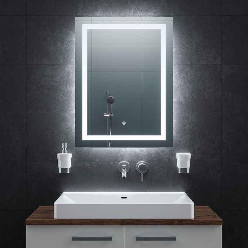 Bringer Badspiegel BRS102, Badezimmerspiegel mit Anti-Beschlag und Speicherfunktion