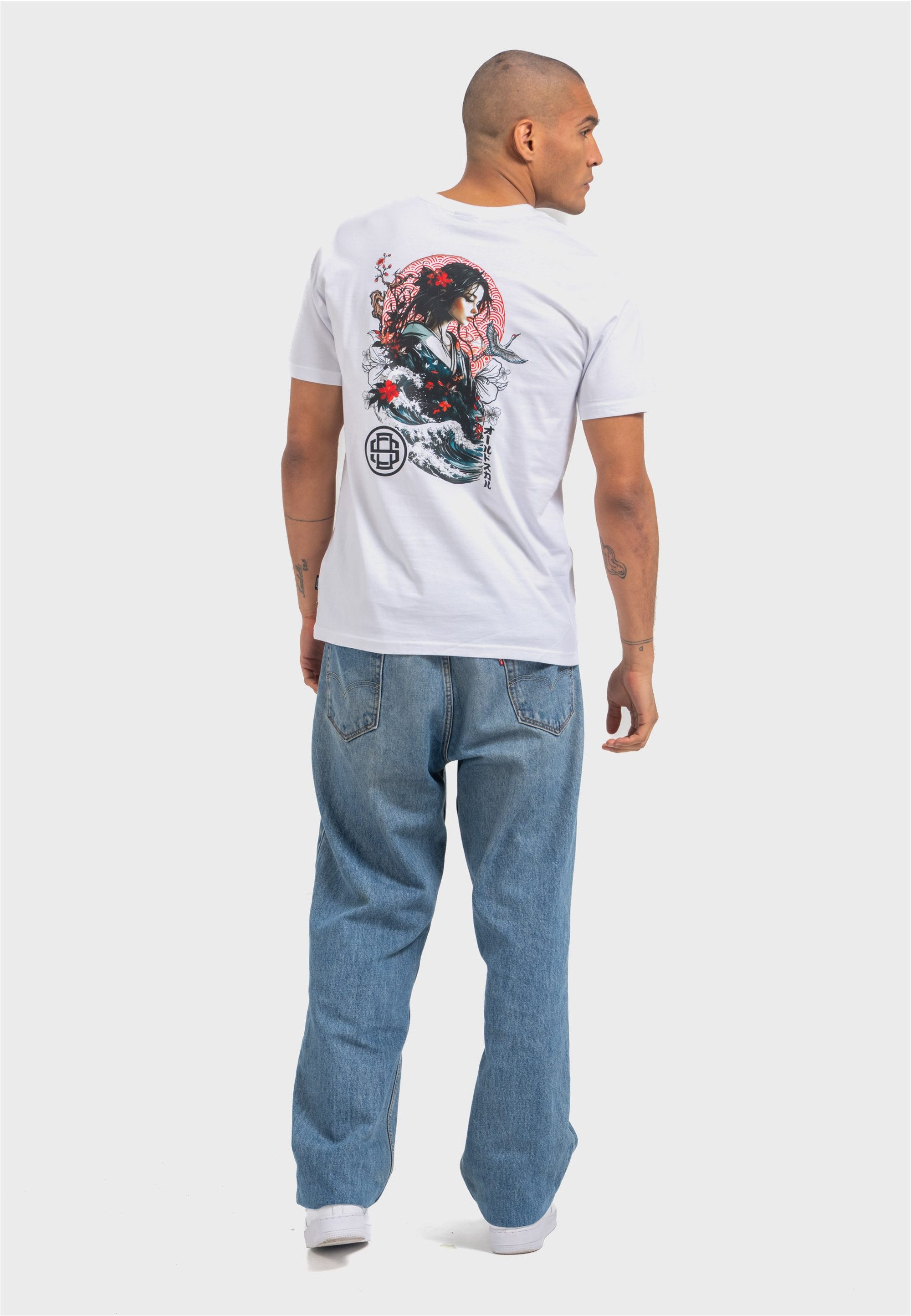 Oldskull T-Shirt Asian Blossom Queen Logo Graphic Traditionelles fernöstliches Motiv