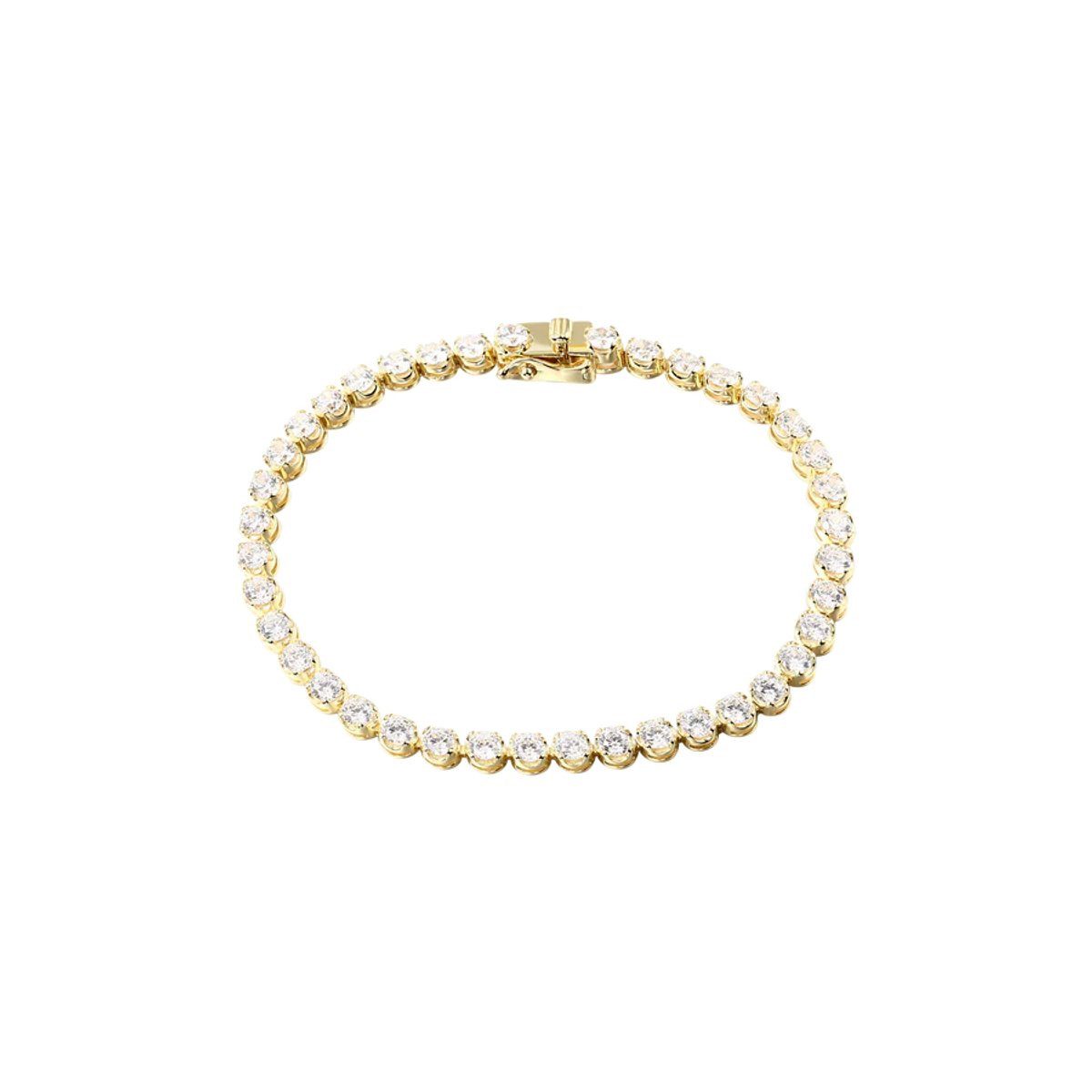 XENOX Tennisarmband Tennisarmband Venice Silber 18k Vergoldet 18,5 cm XS91968G/L