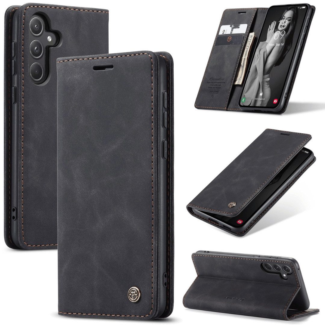 SmartUP Smartphone-Hülle für Samsung Galaxy A17 5G Klapphülle Fliphülle Tasche Case Cover Etui 6,7 Zoll, Integrierte Standfunktion, zwei Kartenfächer