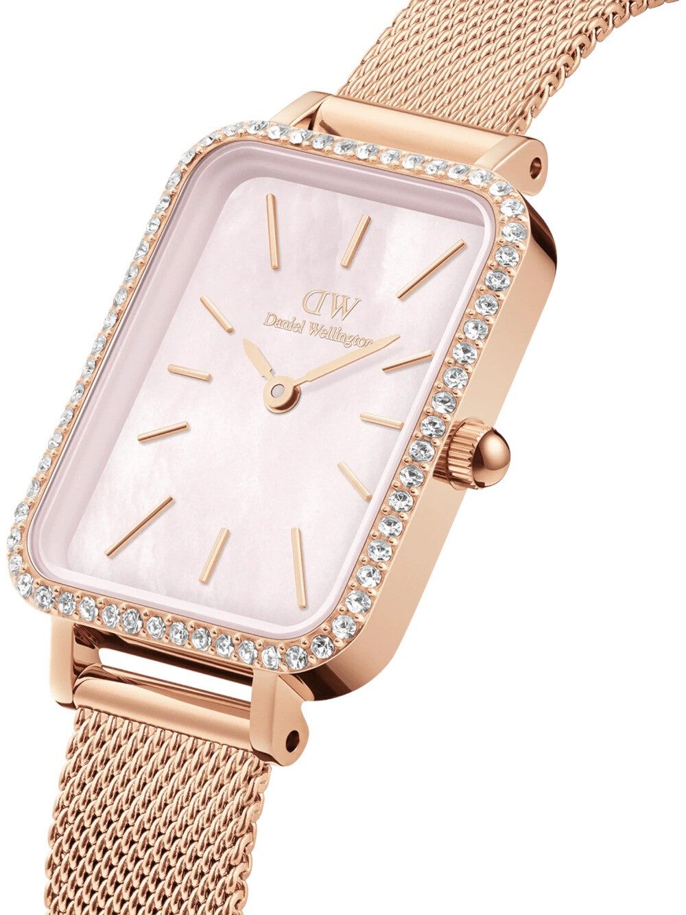 Daniel Wellington Quarzuhr Daniel Wellington DW00100669 Damenuhr Quadro Charm Bezel 26mm 3ATM Daniel Wellington DW00100669 Damenuhr Quadro Charm Bezel 26mm 3ATM