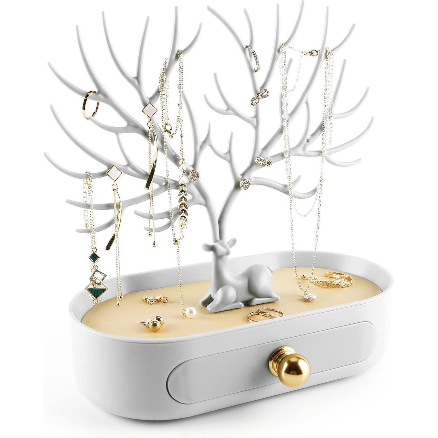 LuxusKollektion Ohrring und Ketten Set Schmuckständer Geweih Baum Rack Aufb günstig online kaufen