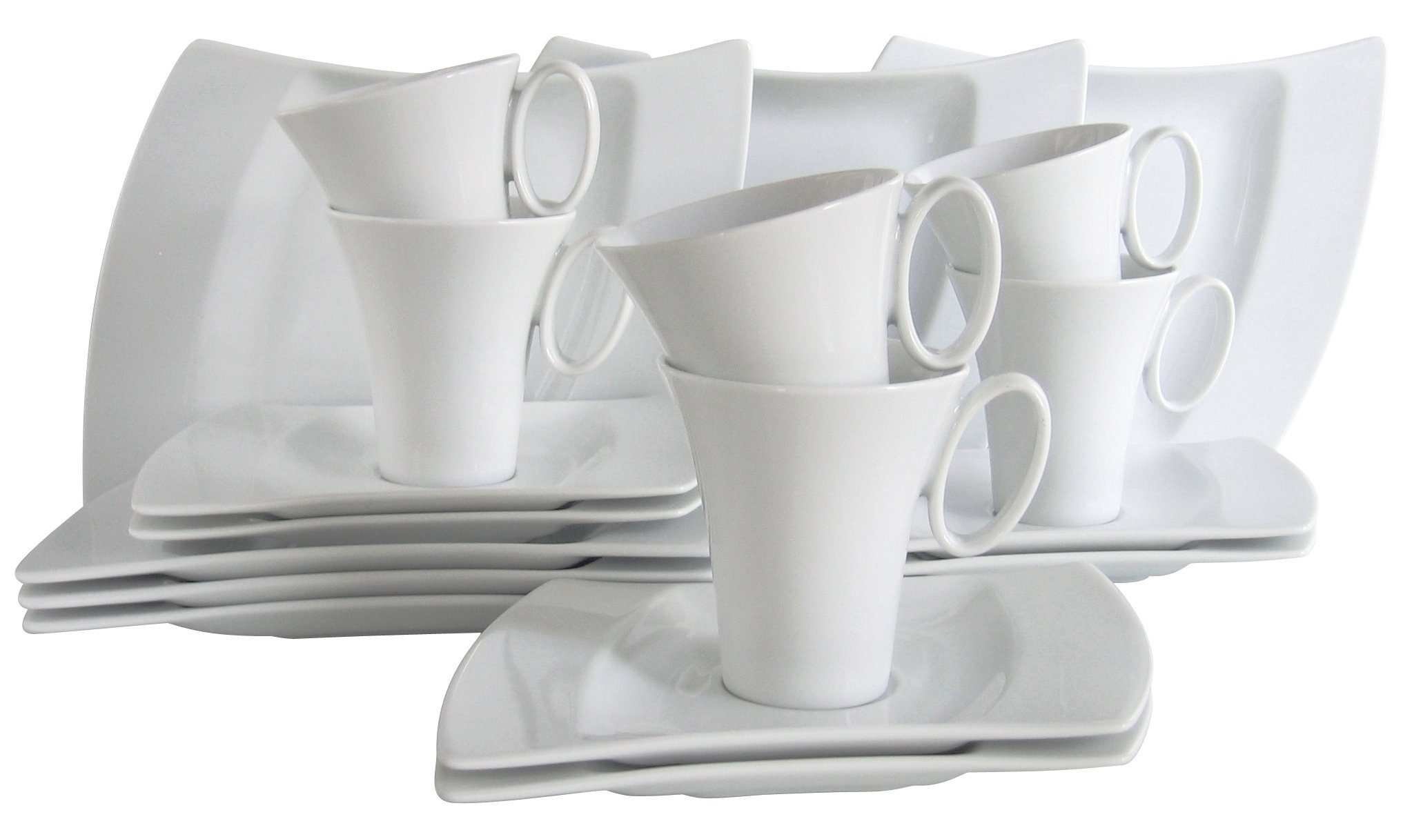 mikrowellengeeignet premium CreaTable Tafelservice Personen, + (30-tlg), 6 spülmaschinenfest Porzellan, 13457