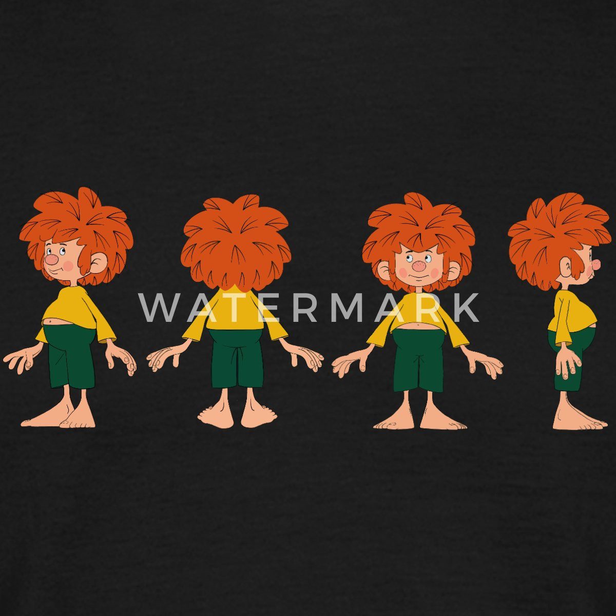 Spreadshirt T-Shirt Pumuckl Aus Verschiedenen Blickwinkeln Männer T-Shirt ( günstig online kaufen