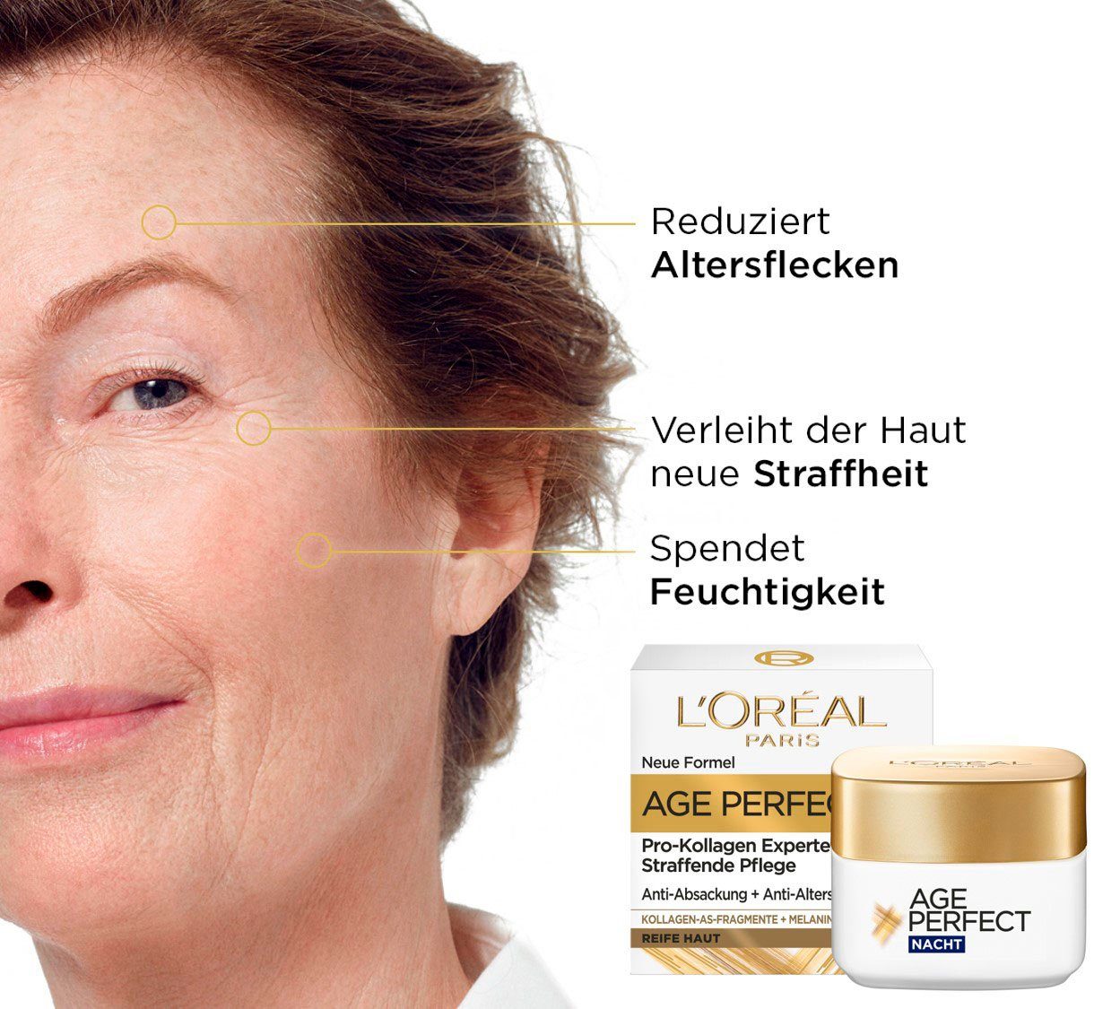 Gesichtspflege-Set Age Pro-Kollagen & 2-tlg. Tag Nacht, L'ORÉAL PARIS Perfect