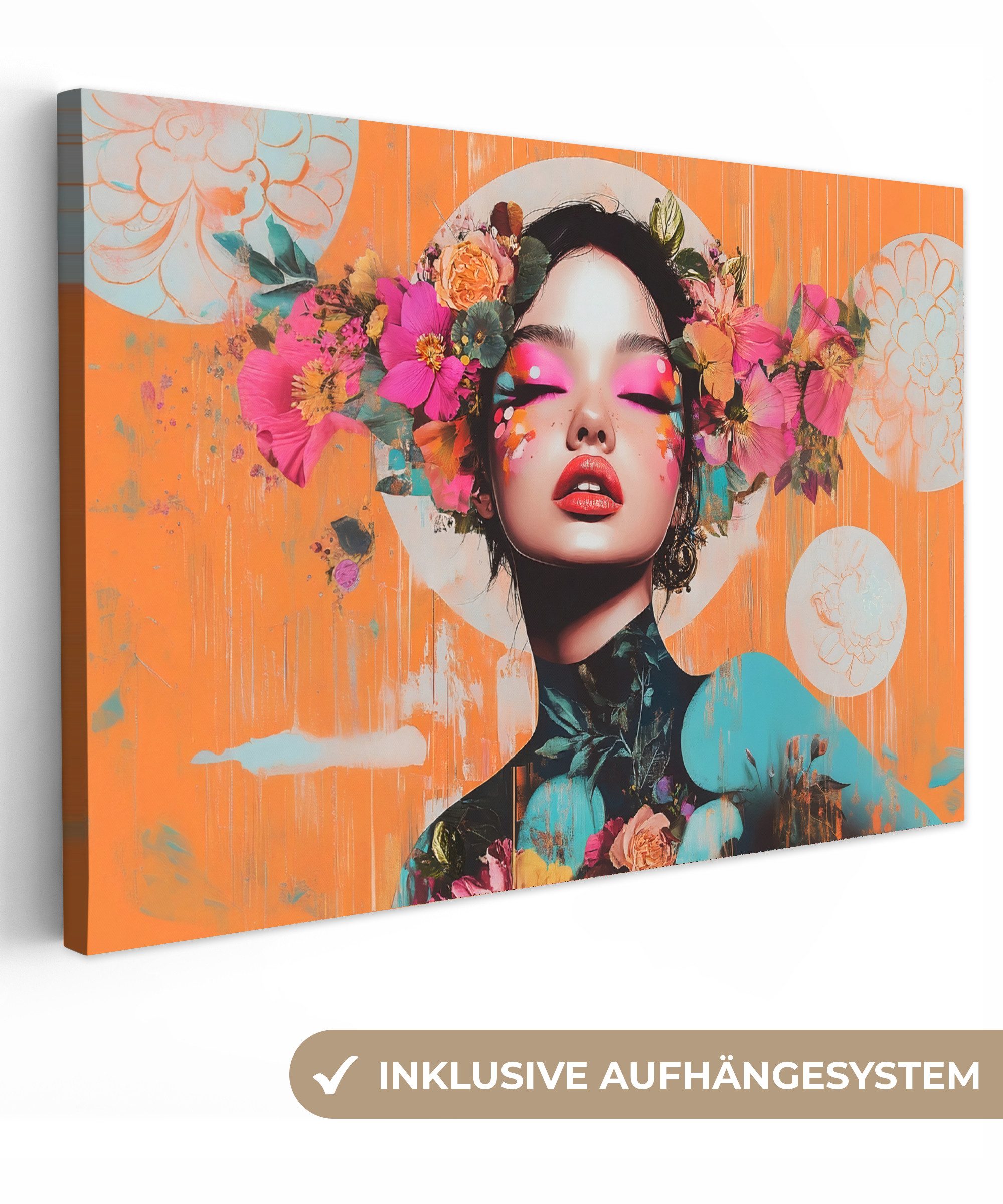 OneMillionCanvasses® Leinwandbild Porträt - Frau - günstig online kaufen