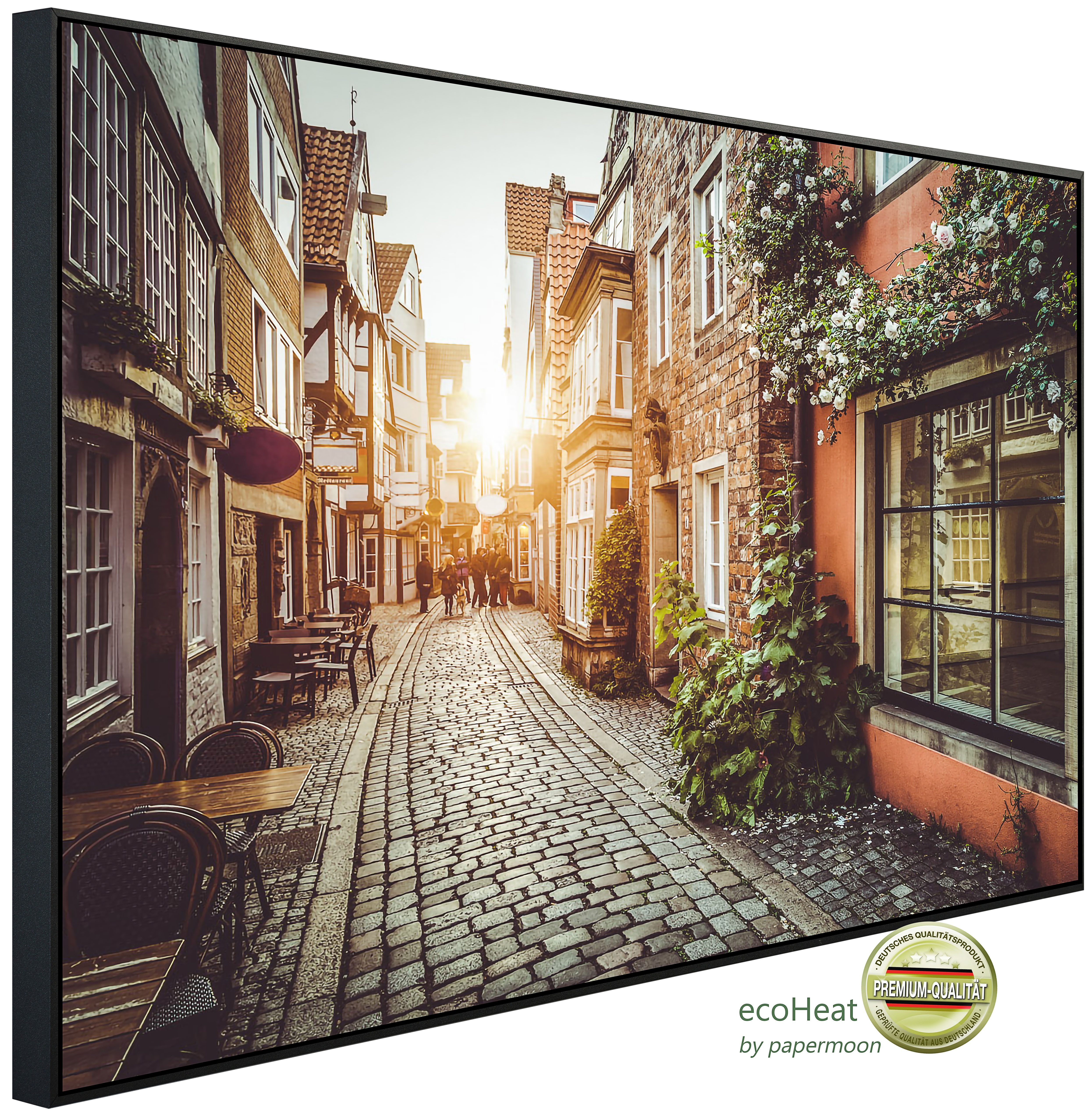 Papermoon Infrarotheizung INFRAROT-BILD-HEIZUNG, Altstadt in Belgien, TÜV-Rheinland/GS zertifiziert, angenehme Strahlungswärme