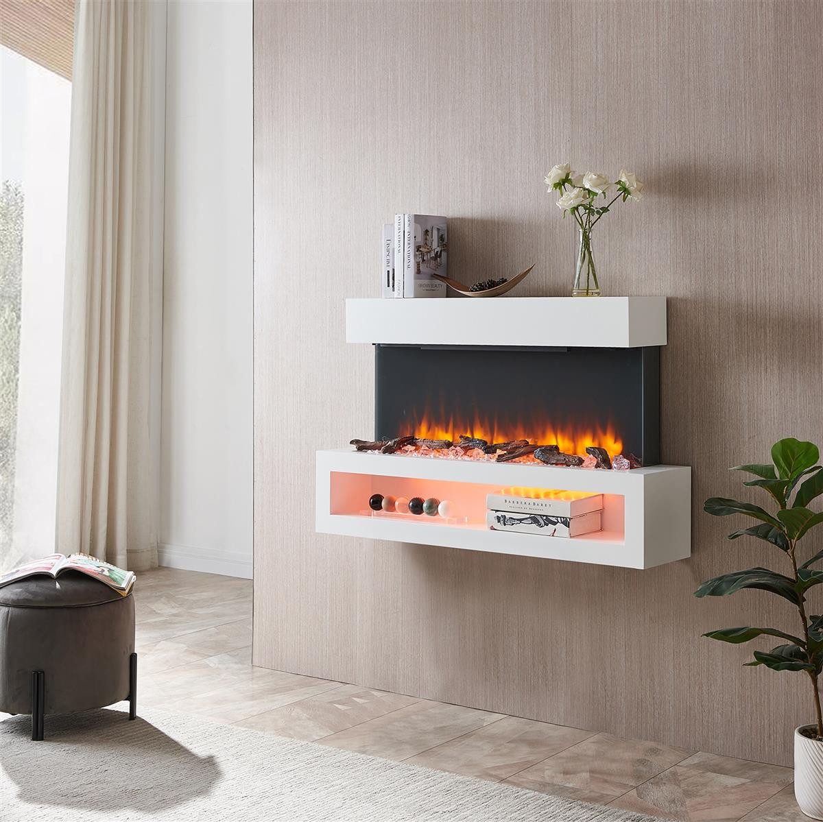 Balderia Elektrokamin Elektrokamin BALDERIA Nikos - Wandkamin, 2000 W - Wei günstig online kaufen