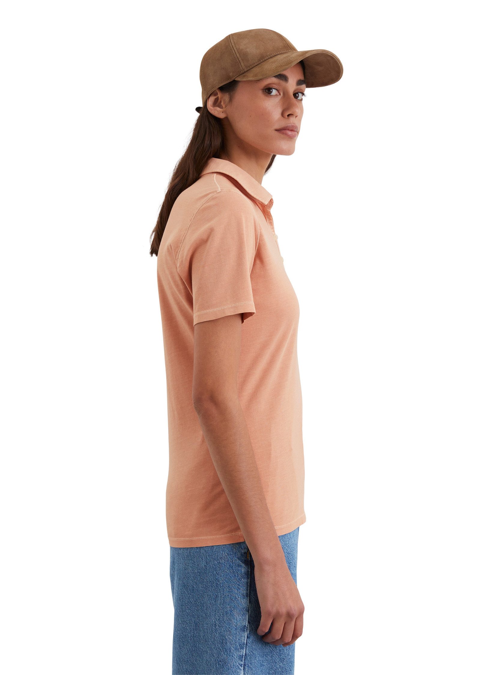 Marc O'Polo Poloshirt mit Material-Mix-Details günstig online kaufen