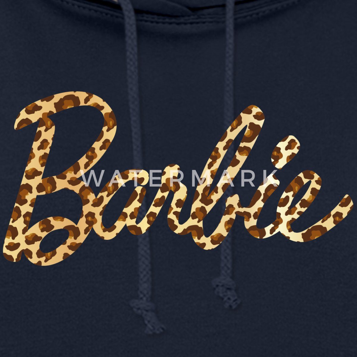 Spreadshirt Hoodie Barbie Leo-Print Logo Damen Hoodie (1-tlg)