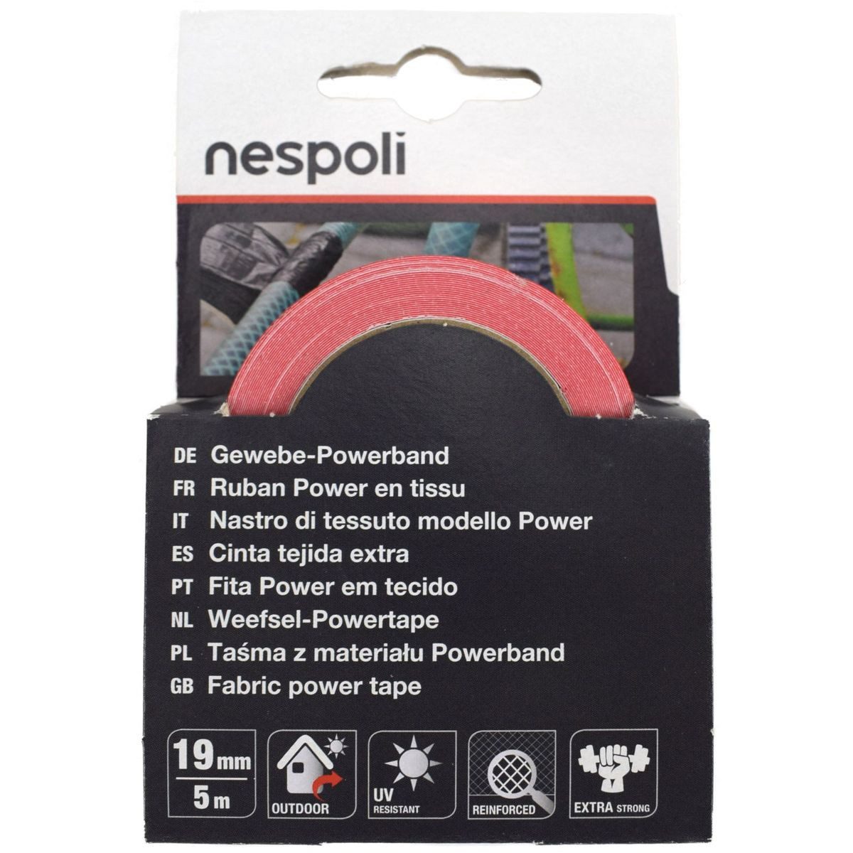 Nespoli Klebeband Gewebe Powerband Innen und Außen Rolle Klebeband