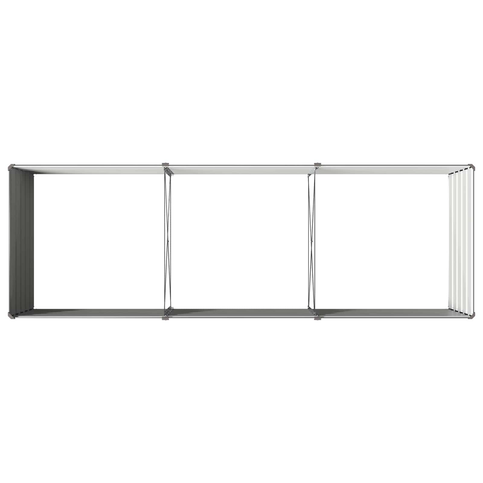 vidaXL Hochbeet Hochbeet im Garten Anthrazit 240 x 80 x 55 cm (1 St) – Bild 5 von 5