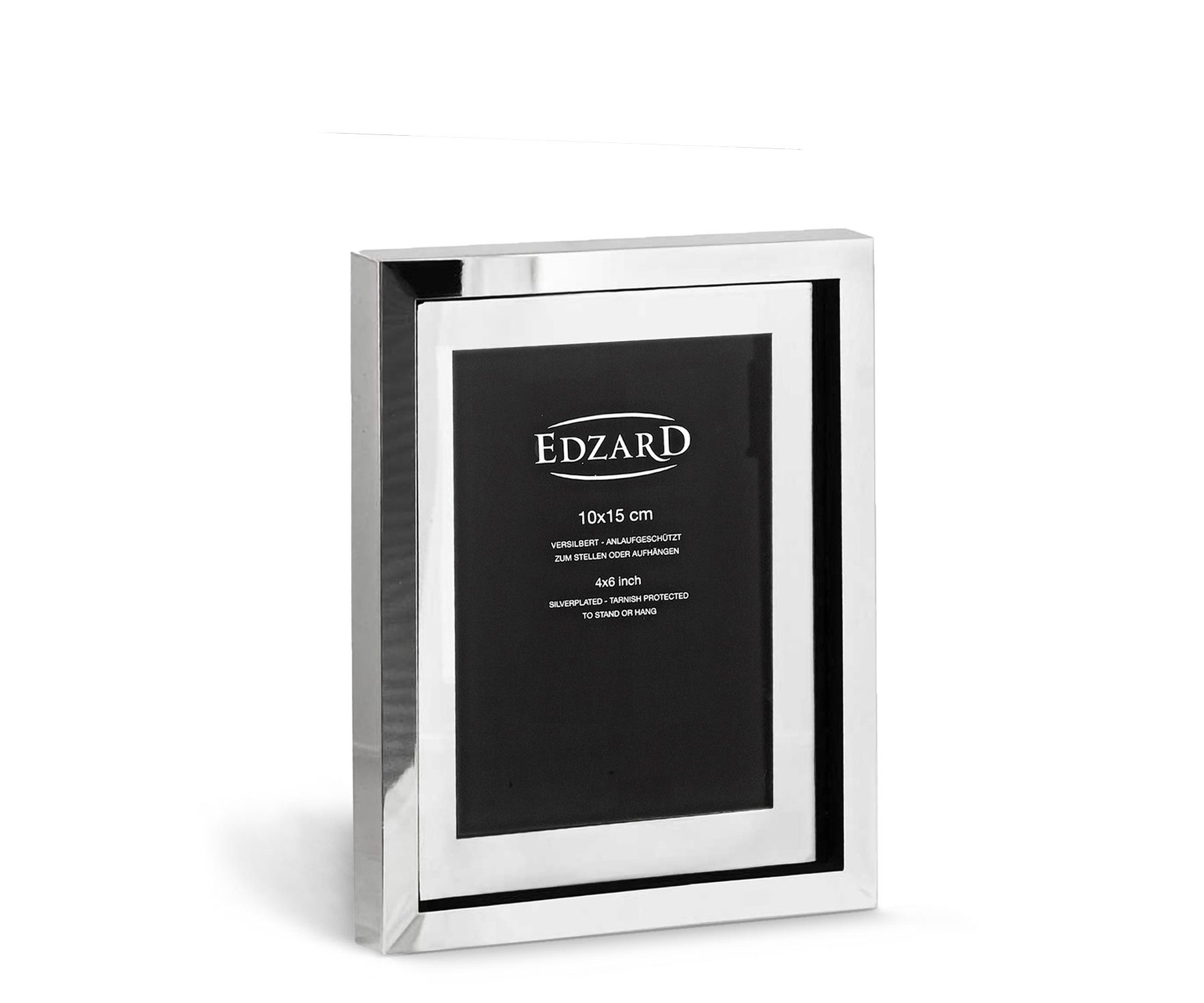 EDZARD Bilderrahmen für 10x15 und Caserta, Bilder Fotorahmen cm anlaufgeschützt, – versilbert