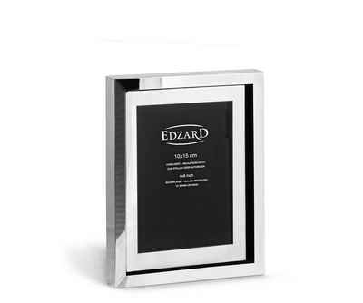 EDZARD Bilderrahmen Caserta, versilbert und anlaufgeschützt, für 10x15 cm Bilder – Fotorahmen