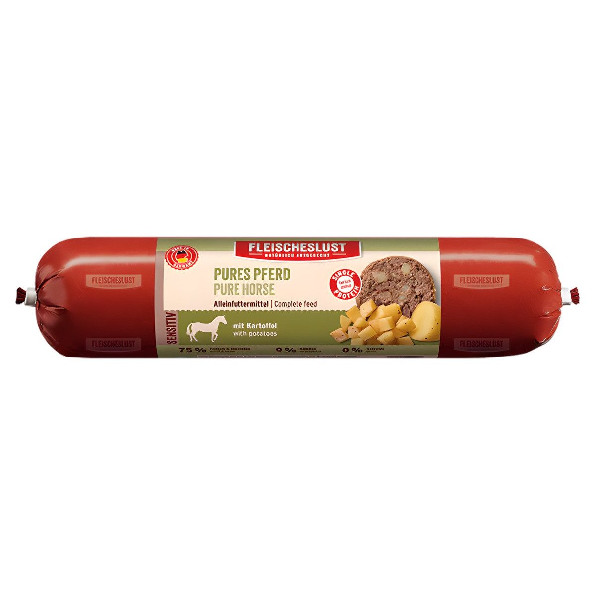 Fleischeslust Sensitiv Pures Pferd mit Kartoffel 400 g, Nassfutter für: Hund