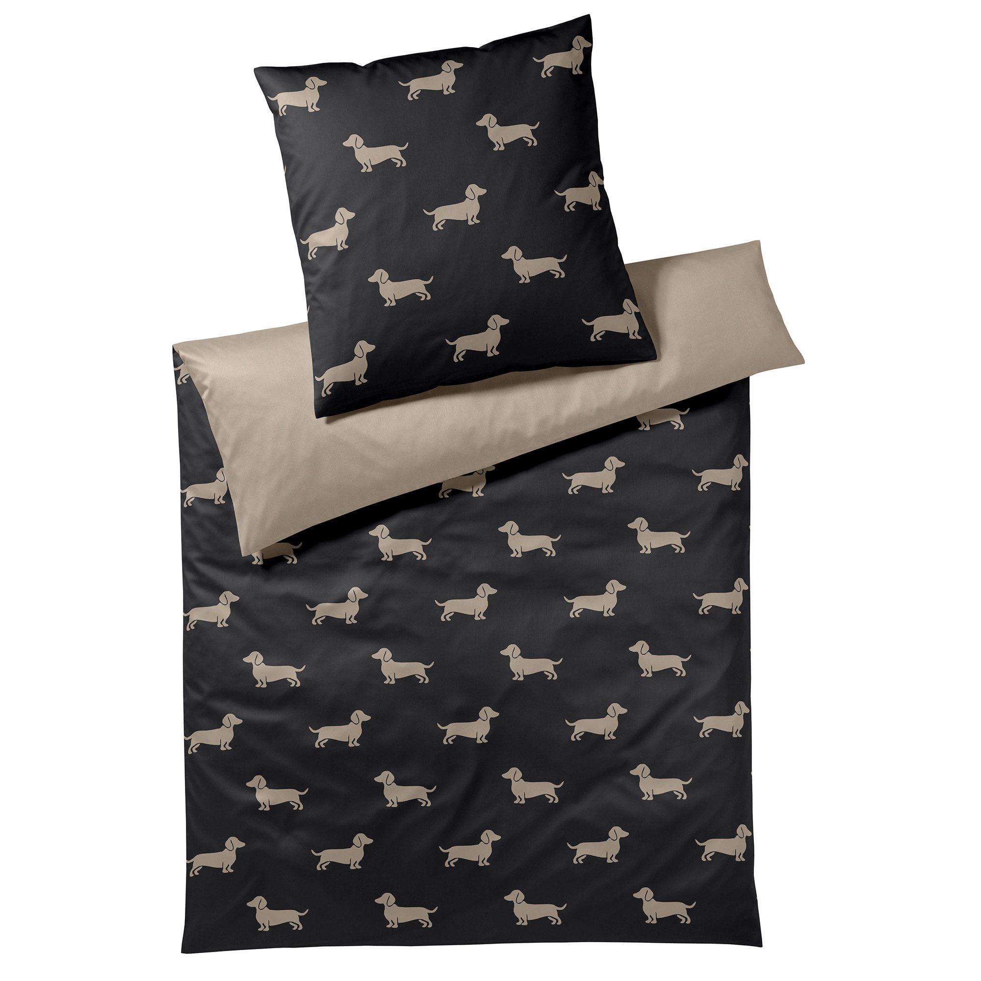 Elegante Bettwäsche WE LOVE DOGS Dogs günstig online kaufen
