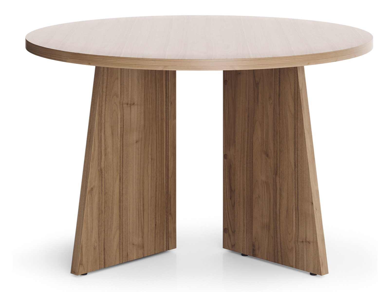 Beautysofa Couchtisch AURORA rund 75 cm Wohnzimmertisch mit modernem Design (elegante Form, stabile Konstruktion), Royal Nussbaum