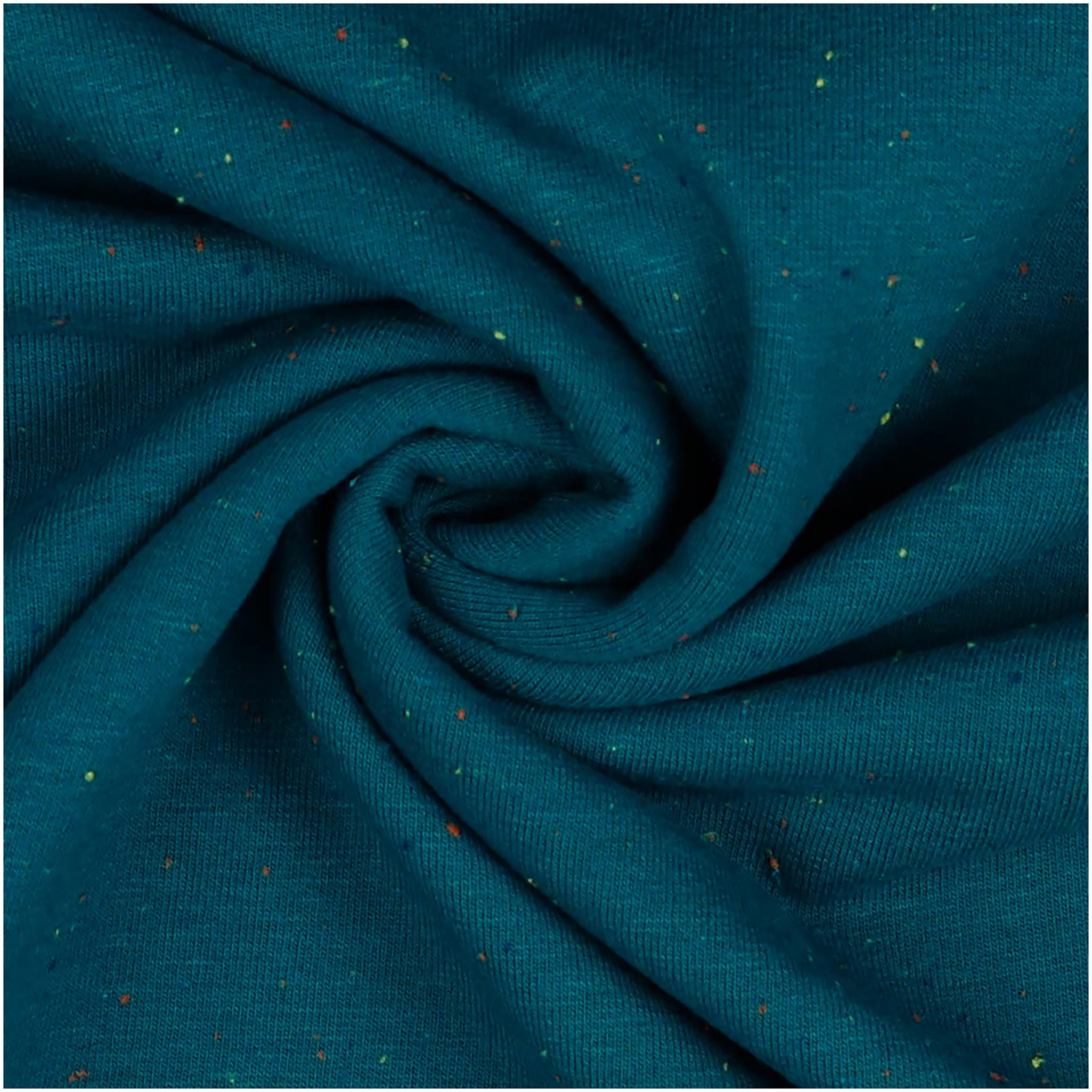 maDDma Stoff 0,5m Sweat-Stoff Cosy Colours Meterware Sweatstoff Sweat Farbwahl, 036 - petrol