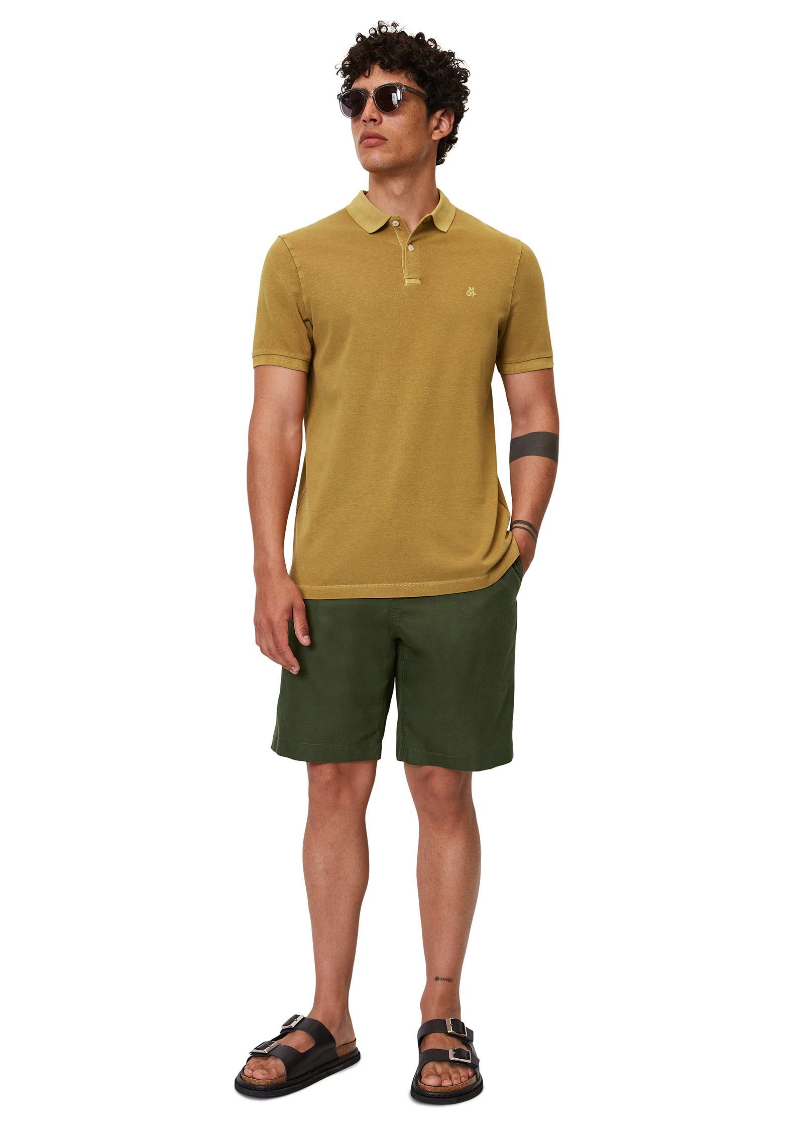 Marc aus O'Polo Organic Cotton-Stretch Poloshirt gelb