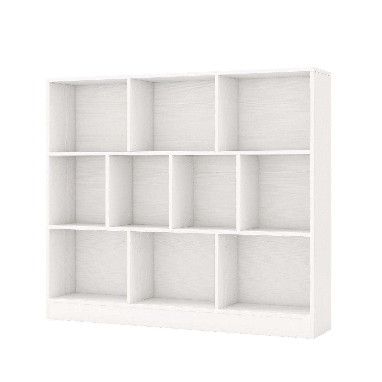 COSTWAY Bücherregal, Ebenen, mit 10 Fächern, bis 70kg, 120x24x104cm günstig online kaufen