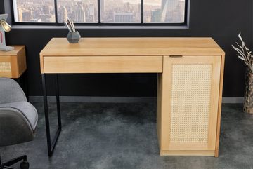 riess-ambiente Schreibtisch VIENNA 120cm natur / schwarz (Einzelartikel, 1-St), Arbeitszimmer · Metall · Retro · Eiche · Büro