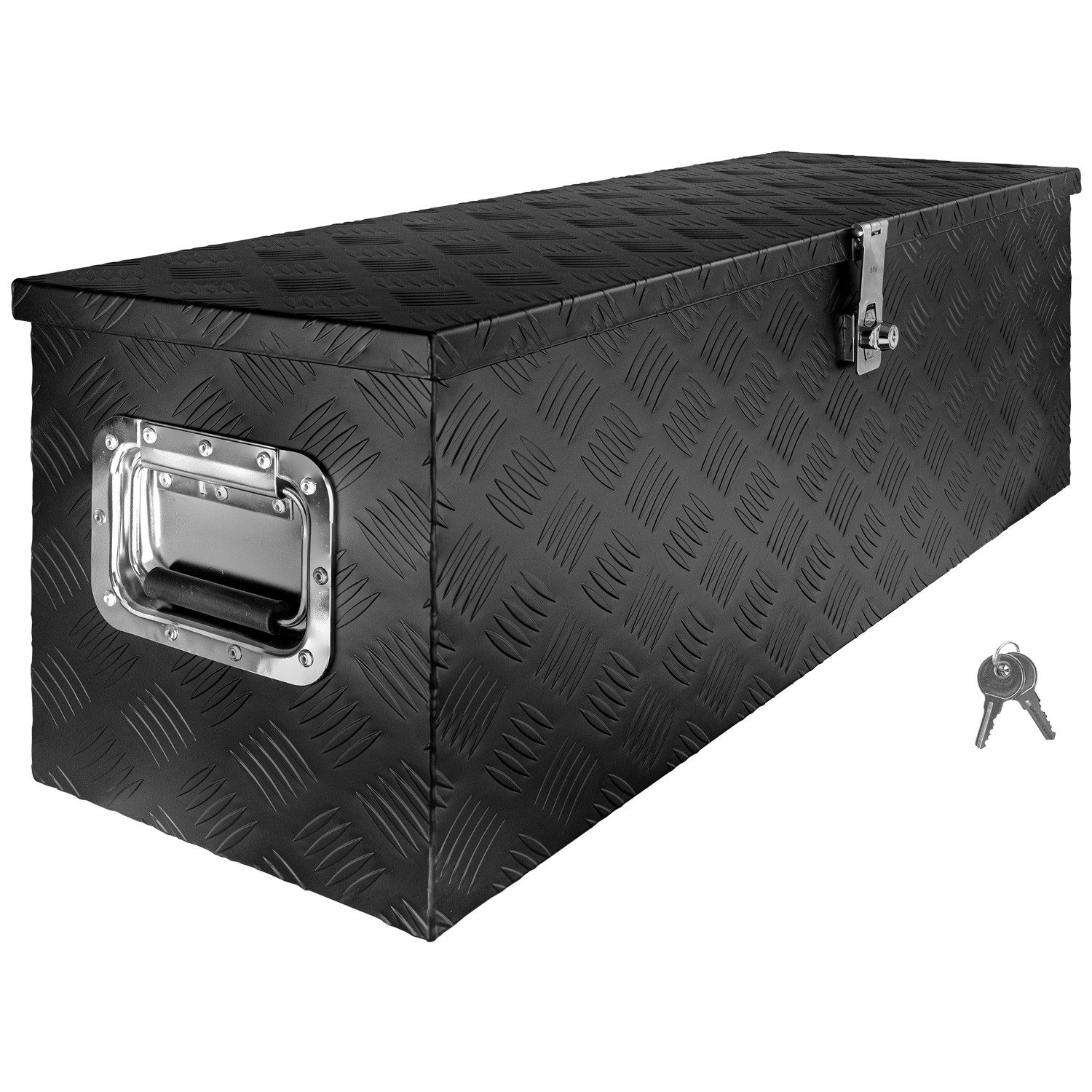 Trucky Anhänger-Deichselbox Deichselbox Werkzeugkasten Truckbox Alu Box Transportbox D100 Schwarz