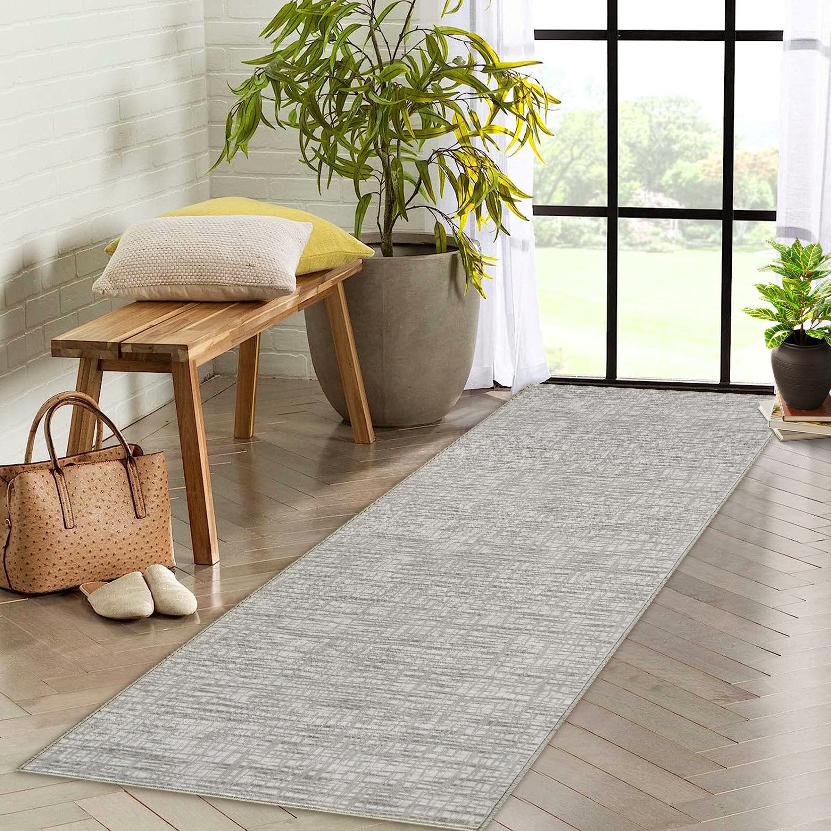 GarveeMore Teppich Moderner Waschbarer Teppich für Wohnzimmer, Rechteckig, Höhe: 7 mm, Geeignet für moderne und minimalistische Einrichtungsstile – Bild 3 von 4