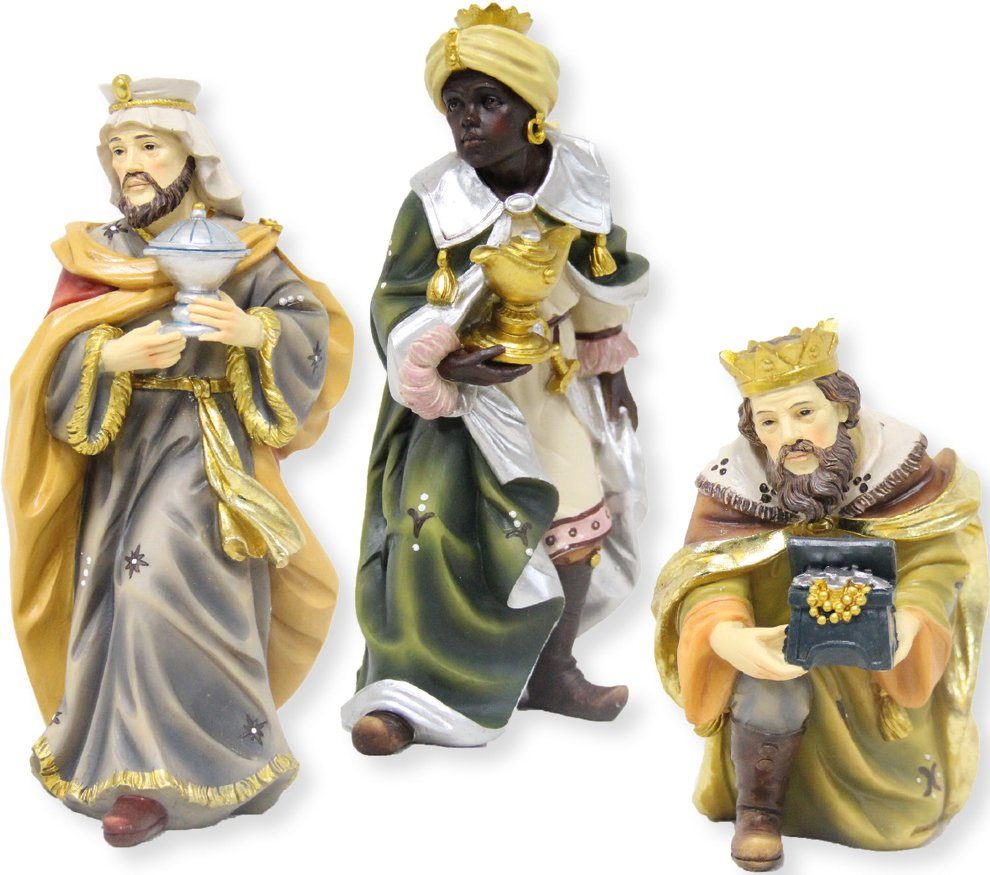 FADEDA Krippenfigur 3x FADEDA Heilige Drei Könige, Höhe in cm: 11 (3 St)