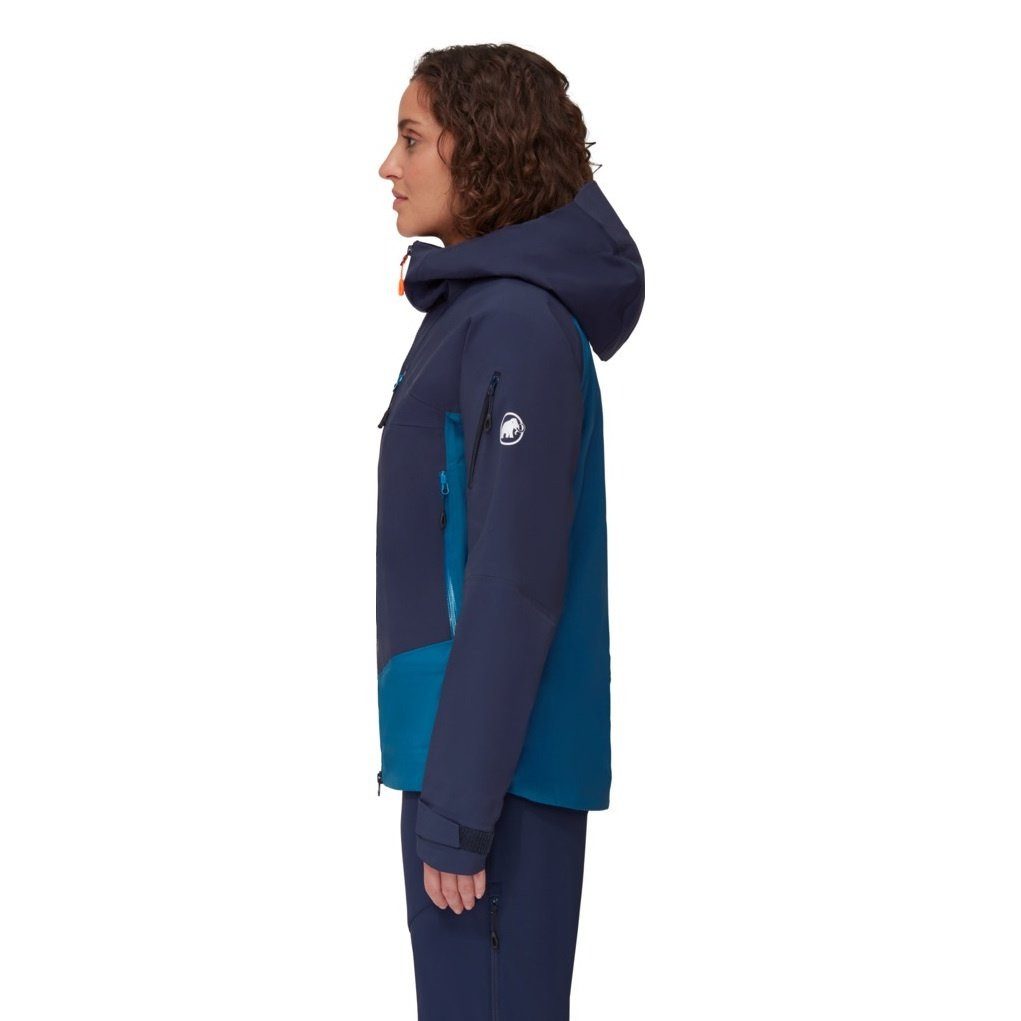 Mammut Fleecejacke Wanderjacke Taiss Pro Hooded (Hardshelljacke) deepblau/marineblau