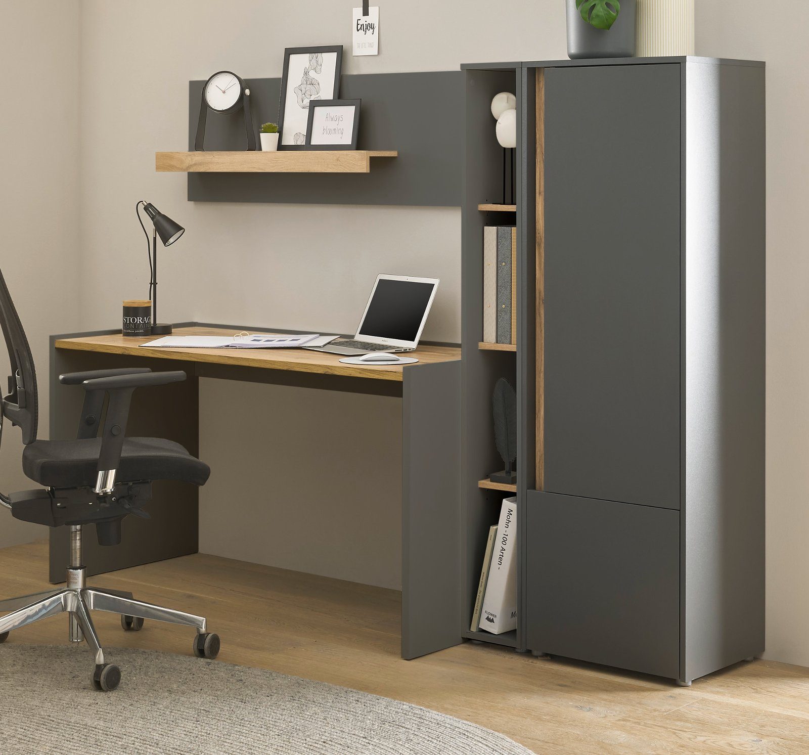 Furn.Design Schreibtisch Center (Büromöbel Set, 4-teilig günstig online kaufen