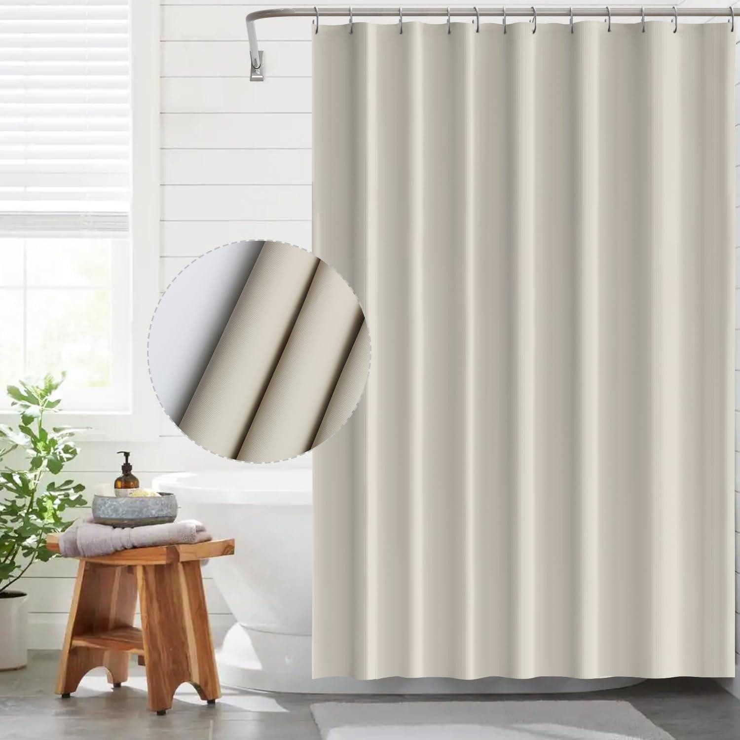 Duschvorhang Duschvorhang Beige 180x200 cm Wasserdicht Anti-schimmel Christall