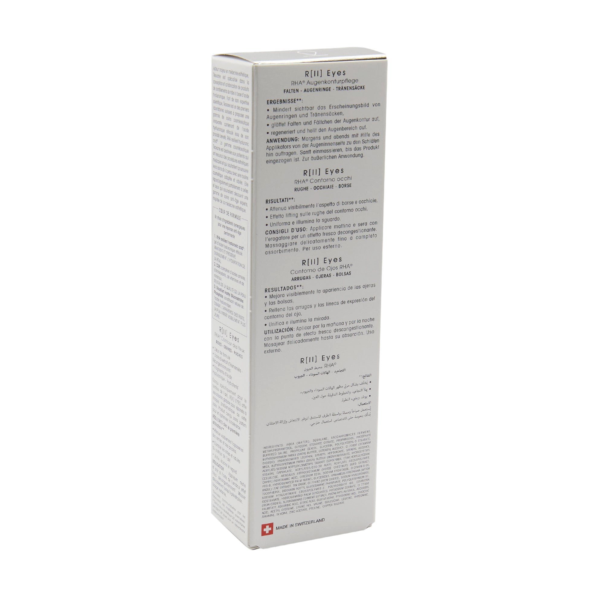 Teoxane Augen-Roll-on TEOXANE R[II] Eyes, Augenserum zum aufhellen der Augenkontur, Zur äußerlichen Anwendung. Direkten Kontakt mit den Augen vermeiden.