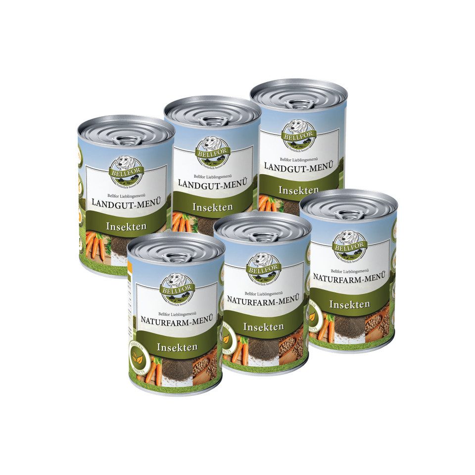 Bellfor Bellfor Nassfutter auf Insektenbasis: Starter-Paket mit Landgut-Menü (für: Hunde