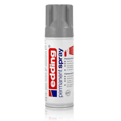edding Sprühfarbe edding Permanent Spray silber matt 200 ml Premium Acryllack Spraydose
