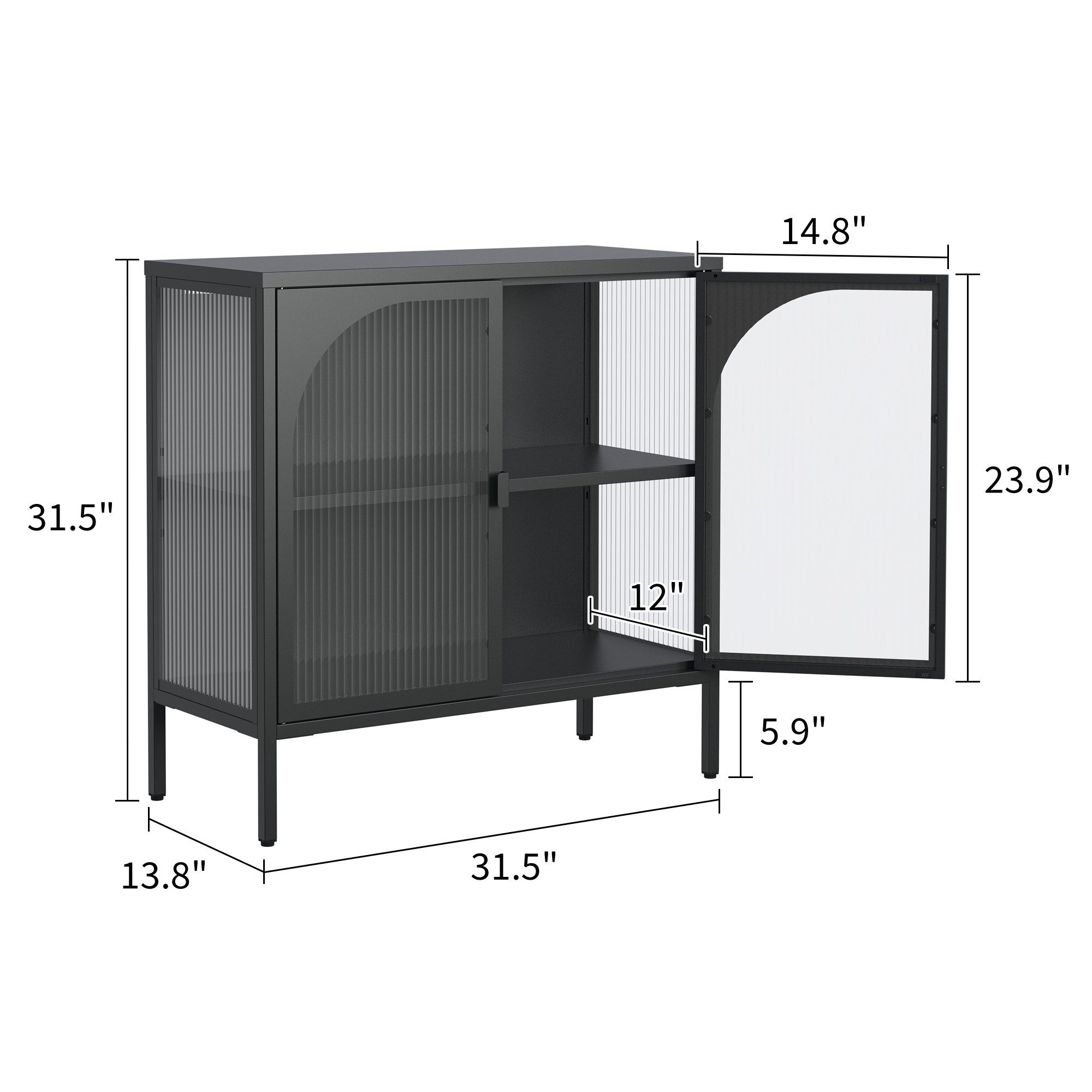 bizoemade Sideboard Buffetschrank, Küchenschrank, Standschrank Metallschran günstig online kaufen