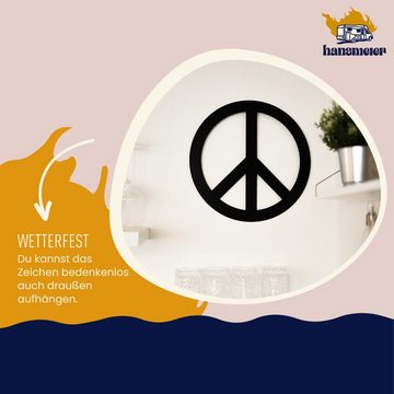 Hansmeier Wanddekoobjekt Wanddeko aus Metall, Wasserfest, Für Außen & Innen, Motiv Peace