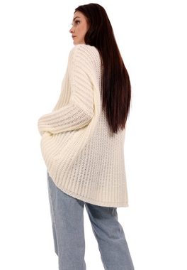 YC Fashion & Style Longpullover Oversized Pullover Grobstrick Vokuhila Sweater One Size (1-tlg) casual