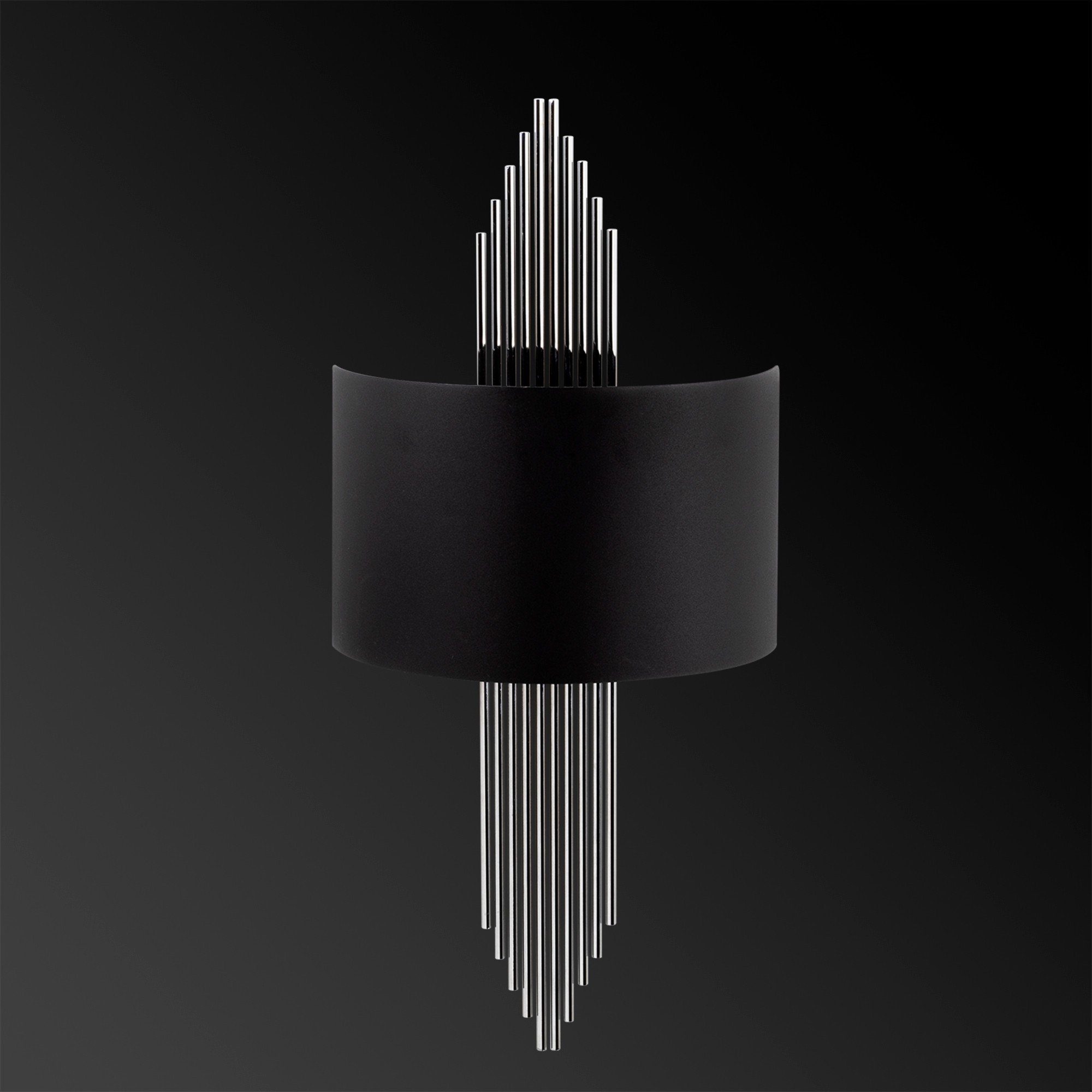 35 10 Metallkörper x Wandleuchte 618, x Schwarz,Silber, 2, Wandlampe, Opviq