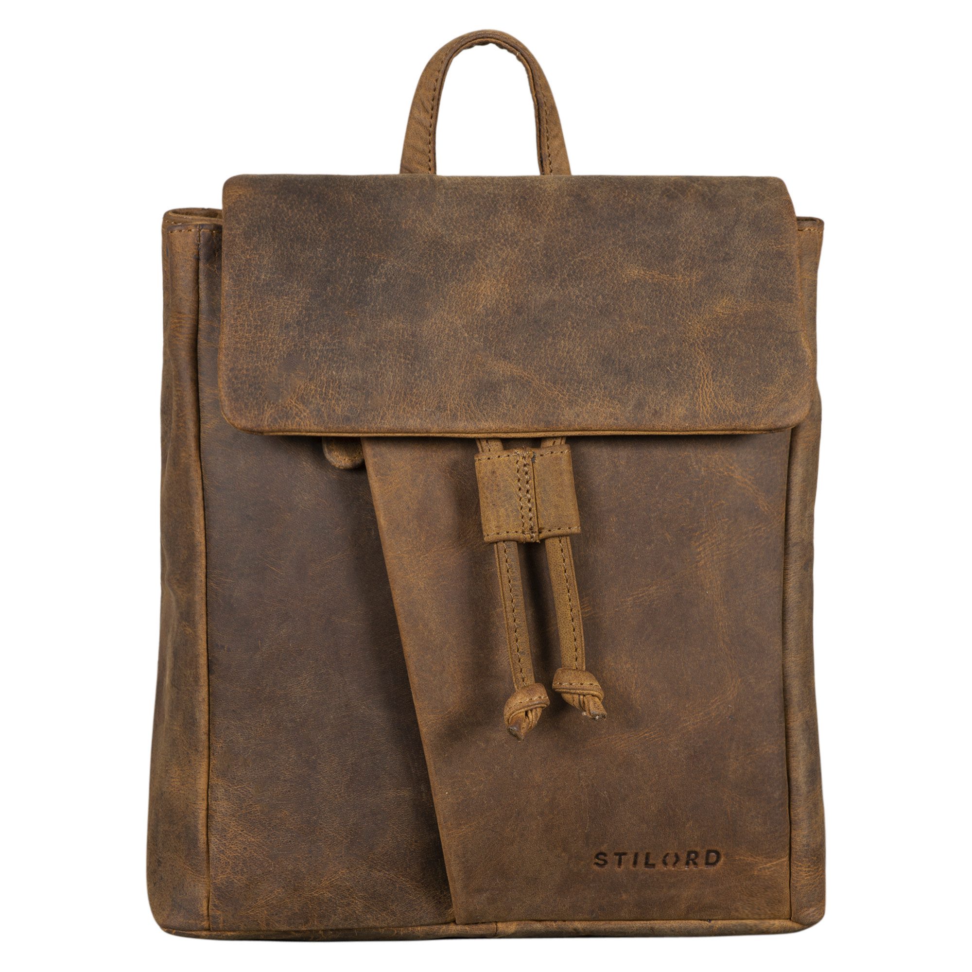 Cityrucksack "Anita" Lederrucksack Damen Klein Vintage